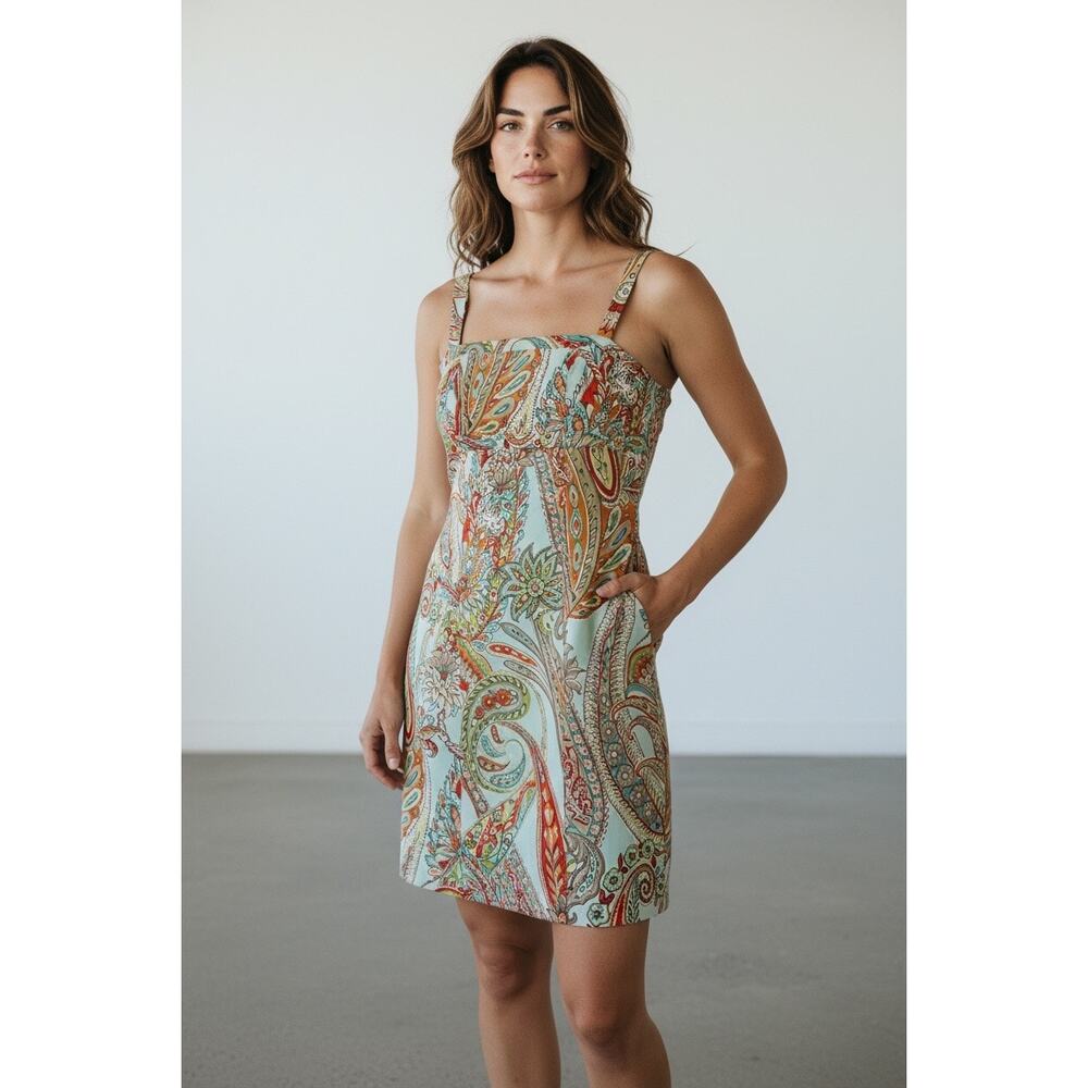 Tommy Bahama Paisley Print Dress w/ Silk Lining - Size 2
